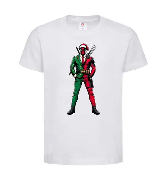 Детская футболка Deadpool New Year Белый фото