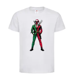 Дитяча футболка Deadpool New Year Білий фото