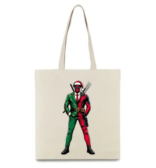 Эко-сумка Deadpool New Year Бежевый фото
