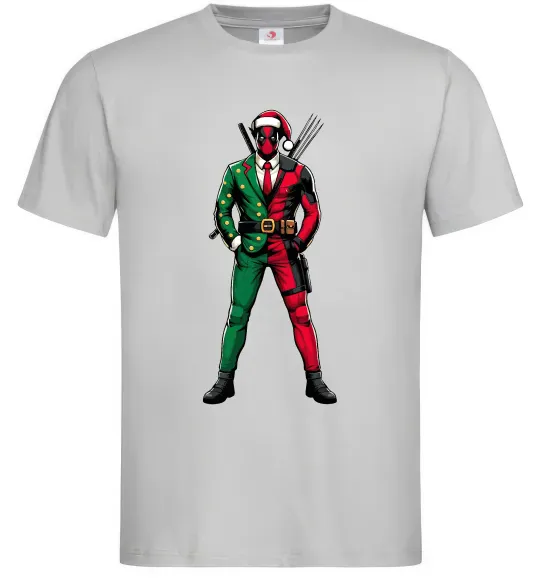 Чоловіча футболка Deadpool New Year Сірий фото