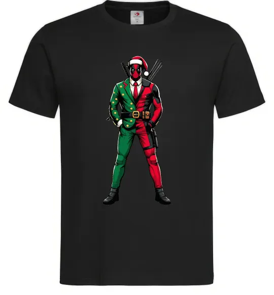 Чоловіча футболка Deadpool New Year Чорний фото