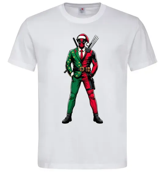 Чоловіча футболка Deadpool New Year Білий фото