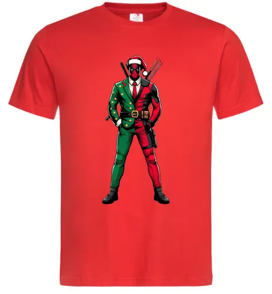 Чоловіча футболка Deadpool New Year Червоний фото