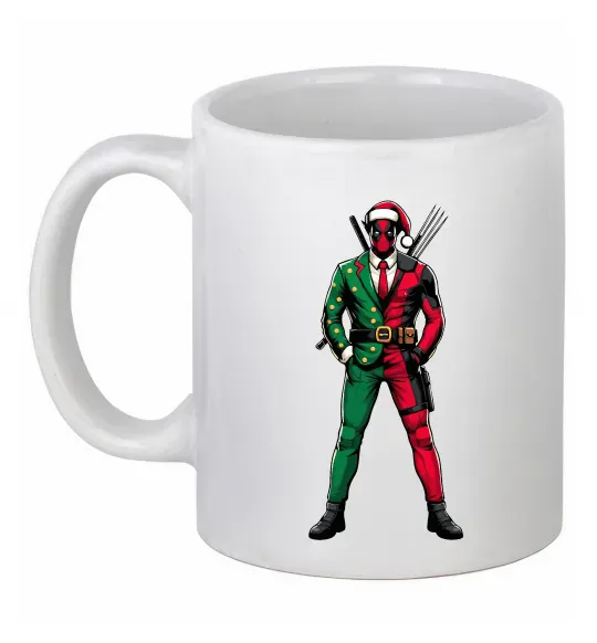 Чашка керамическая Deadpool New Year Белый фото