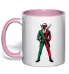 Чашка с цветной ручкой Deadpool New Year Нежно розовый фото