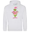 Чоловіча толстовка (худі) Grinch pink Сірий меланж фото