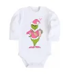 Детский боди Grinch pink Белый фото