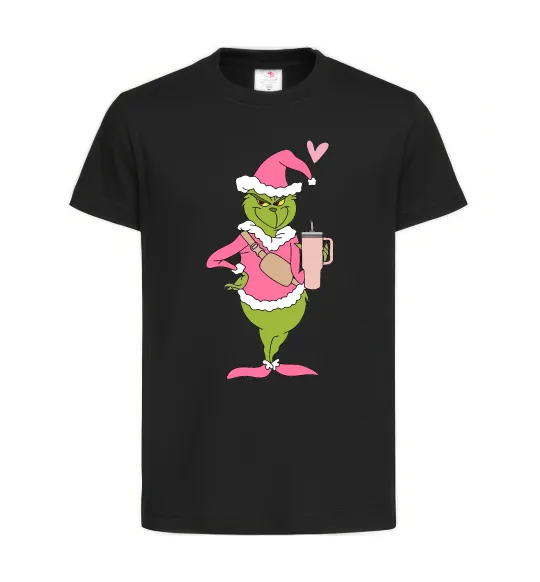 Дитяча футболка Grinch pink Чорний фото