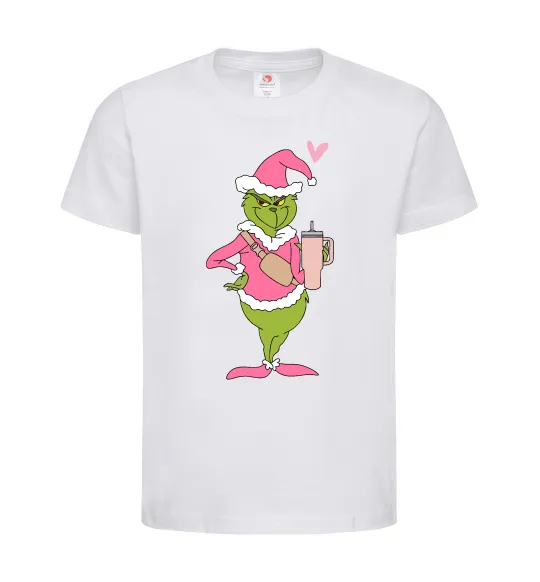 Дитяча футболка Grinch pink Білий фото