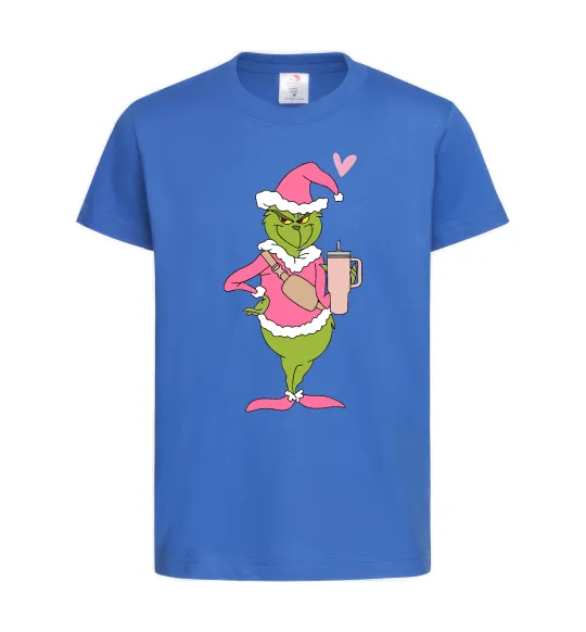 Дитяча футболка Grinch pink Яскраво-синій фото