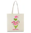 Эко-сумка Grinch pink Бежевый фото