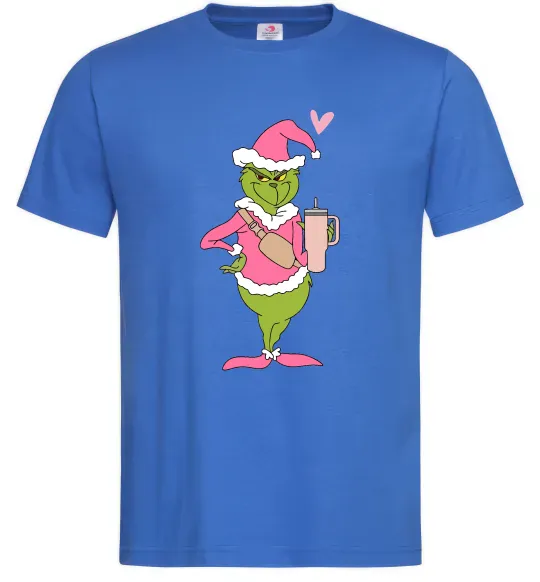 Чоловіча футболка Grinch pink Яскраво-синій фото
