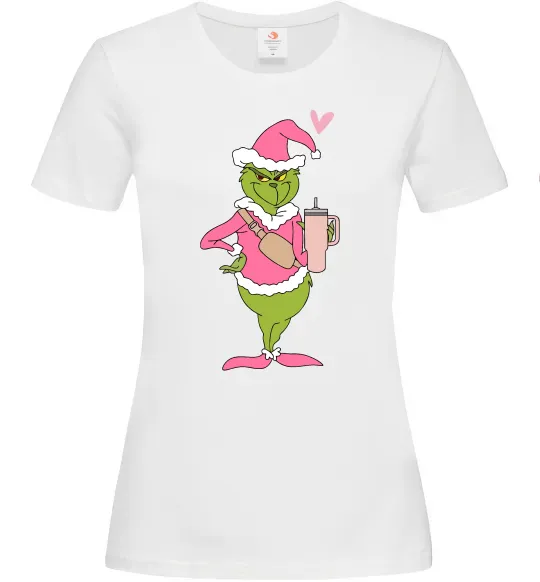 Жіноча футболка Grinch pink Білий фото