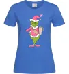 Жіноча футболка Grinch pink Яскраво-синій фото