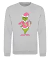 Свитшот Grinch pink Серый меланж фото