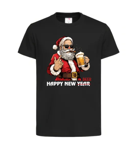 Дитяча футболка Happy New Beer Чорний фото