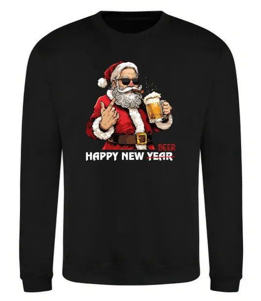 Свитшот Happy New Beer Черный фото