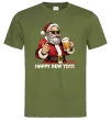 Мужская футболка Happy New Beer Оливковый фото