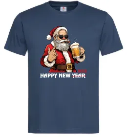 Чоловіча футболка Happy New Beer Темно-синій фото