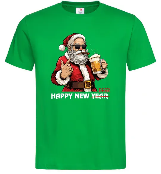 Мужская футболка Happy New Beer Зеленый фото