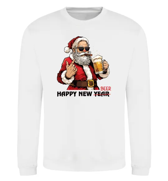 Свитшот Happy New Beer Белый фото