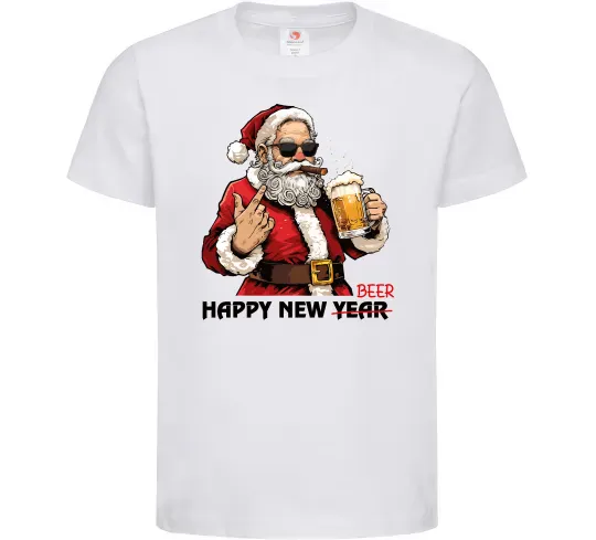 Детская футболка Happy New Beer Белый фото