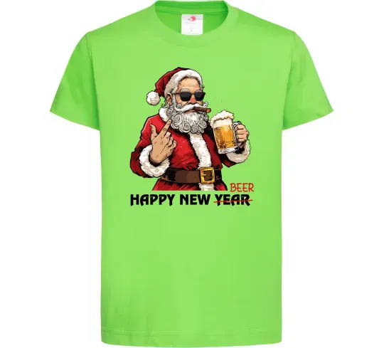 Детская футболка Happy New Beer Лаймовый фото