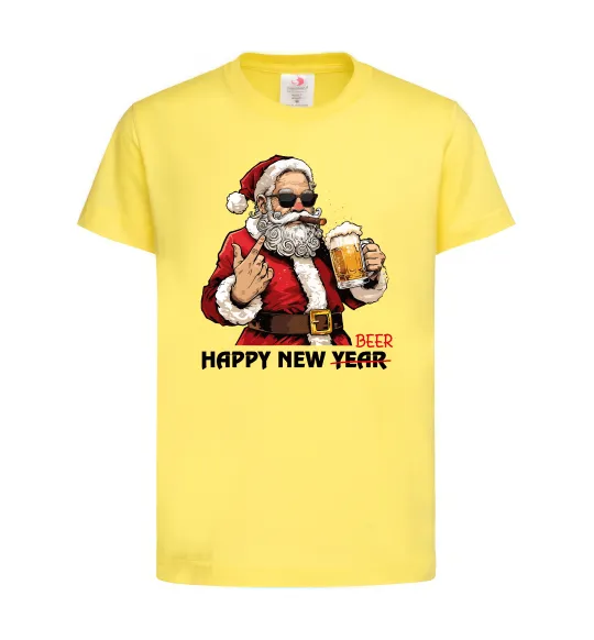 Дитяча футболка Happy New Beer Лимонний фото