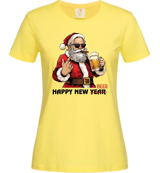 Жіноча футболка Happy New Beer Лимонний фото