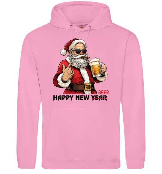 Чоловіча толстовка (худі) Happy New Beer Рожевий фото