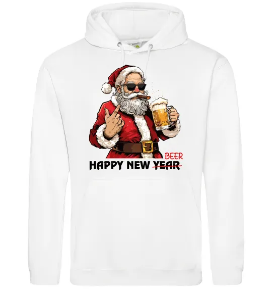 Женская толстовка (худи) Happy New Beer Белый фото