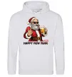 Женская толстовка (худи) Happy New Beer Серый меланж фото