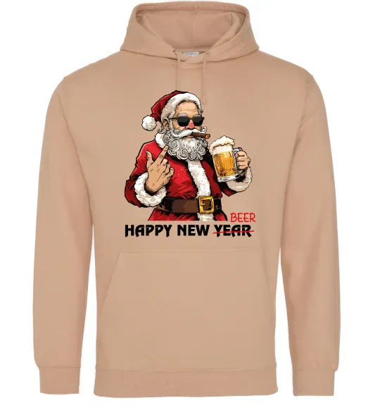 Женская толстовка (худи) Happy New Beer Песочный фото
