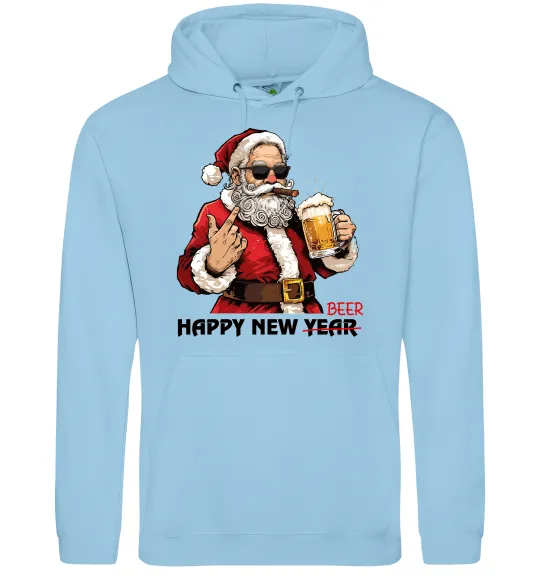 Жіноча толстовка (худі) Happy New Beer Блакитний фото