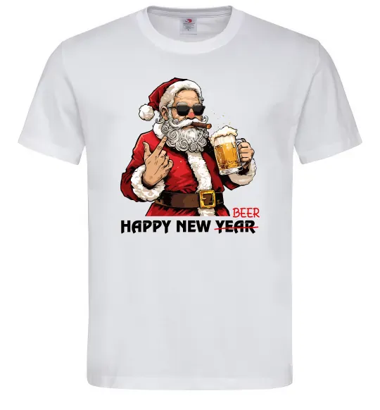 Мужская футболка Happy New Beer Белый фото