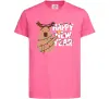 Дитяча футболка Новорічна капібара Яскраво-рожевий фото