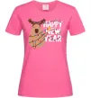 Женская футболка Новорічна капібара Ярко-розовый фото