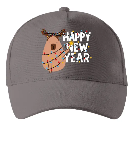 Кепка Новорічна капібара Сірий фото