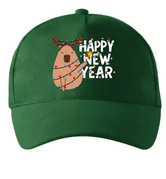 Кепка Новорічна капібара Темно-зелений фото