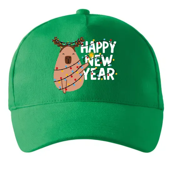 Кепка Новорічна капібара Зелений фото