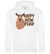 Чоловіча толстовка (худі) Новорічна капібара Білий фото