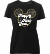 Жіноча преміум футболка Happy New Year Mickey Чорний фото
