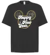 Футболка Оверсайз Happy New Year Mickey Чорний фото