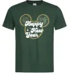 Чоловіча футболка Happy New Year Mickey Темно-зелений фото