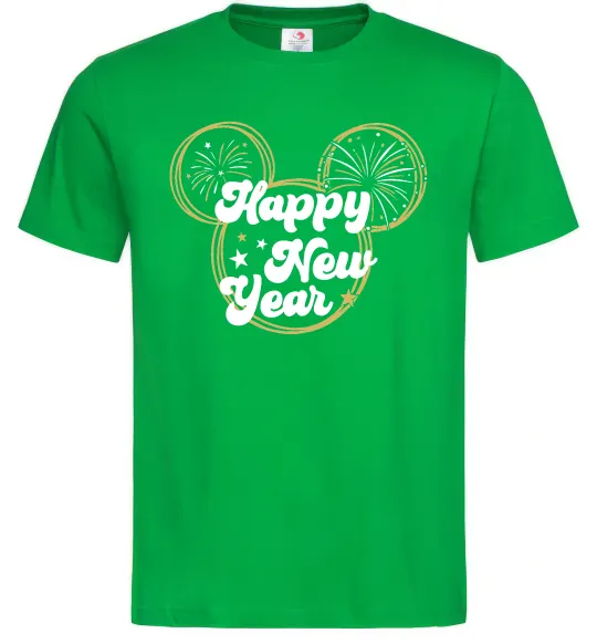 Чоловіча футболка Happy New Year Mickey Зелений фото