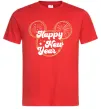 Чоловіча футболка Happy New Year Mickey Червоний фото