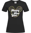 Жіноча футболка Happy New Year Mickey Чорний фото