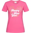 Жіноча футболка Happy New Year Mickey Яскраво-рожевий фото