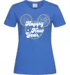 Жіноча футболка Happy New Year Mickey Яскраво-синій фото