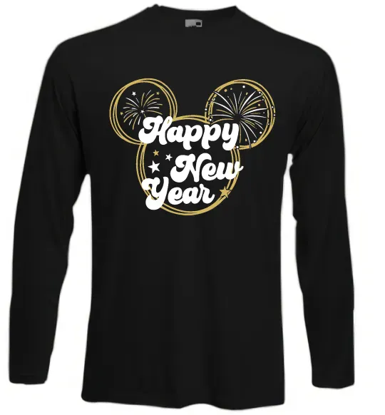Лонгслив Happy New Year Mickey Черный фото